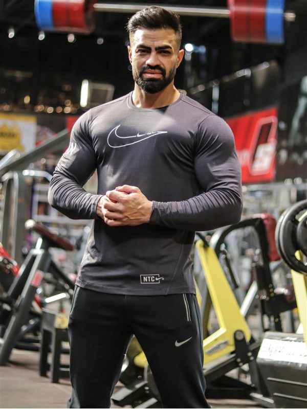 تيشرت مردانه مردانه آستين بلند RUN NIKE
