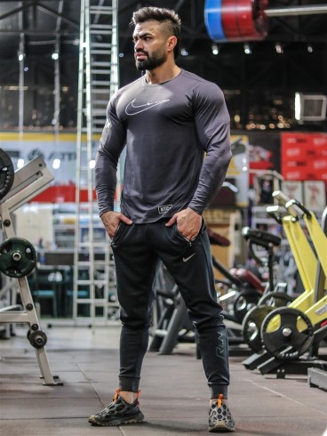 تيشرت مردانه مردانه آستين بلند RUN NIKE