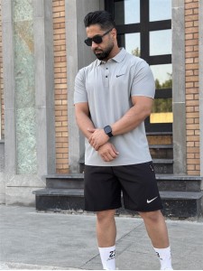 تيشرت مردانه مردانه آستين كوتاه يقه دار 6688 NIKE