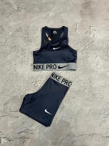 ست ورزشي زنانه نيم تنه و شلوارك NIKE PRO