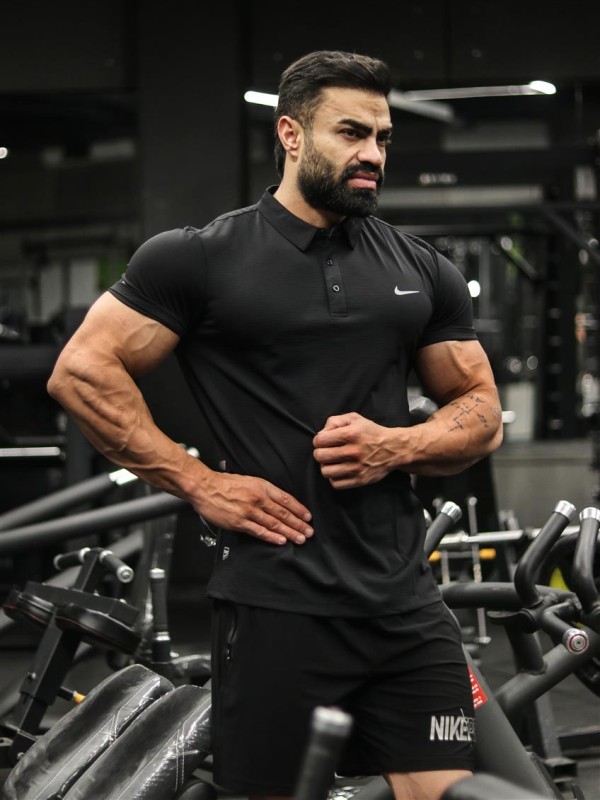 تيشرت مردانه مردانه آستين كوتاه يقه دار 067 NIKE
