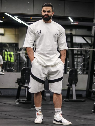 ست ورزشي مردانه مردانه تيشرت شلوارك air JORDAN