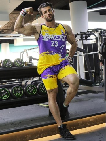 ست ورزشي مردانه مردانه بسكتبالي سابلي LAKERS