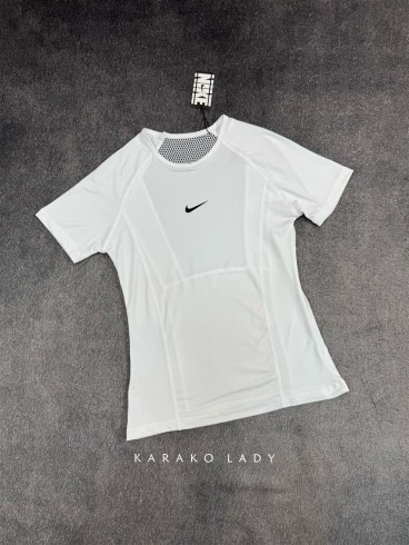 تيشرت زنانه زنانه استين كوتاه پشت تور NIKE