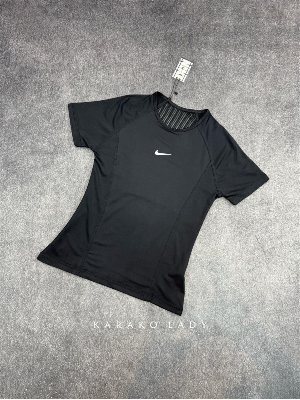 تيشرت زنانه زنانه استين كوتاه پشت تور NIKE