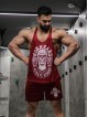 ست ورزشي مردانه مردانه ركابي و شلوارك بند نازك work hard