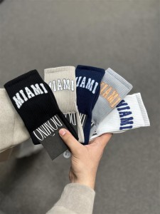 جوراب اسپرت ساق بلند نوشته اي MIAMI
