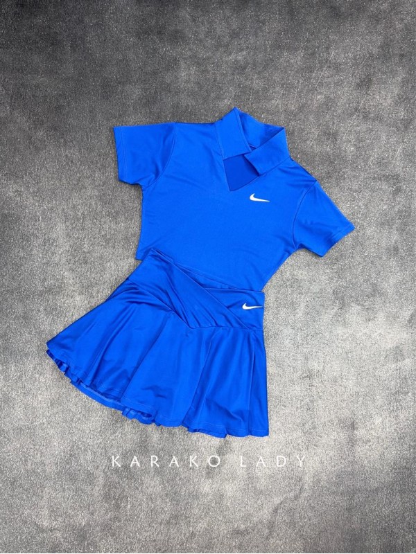 ست ورزشي زنانه زنانه نيم تنه و دامن seven NIKE