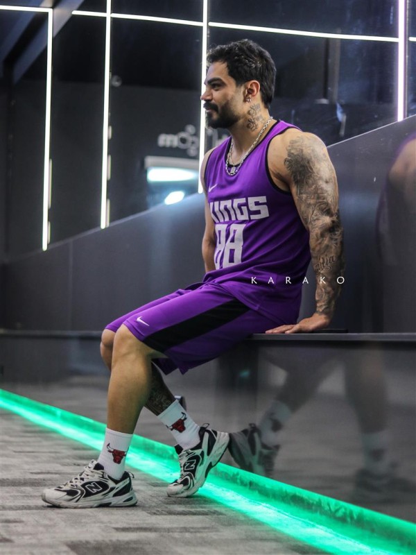 ست ورزشي مردانه مردانه بسكتبالي king شلوارك بلند