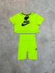 ست ورزشي زنانه زنانه كراپ و شلوارك NIKE