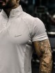 تيشرت مردانه مردانه آستين كوتاه نيم زيپ چاپ برجسته NIKE