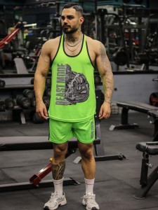 ست ورزشي مردانه مردانه ركابي و شلوارك beast GORILLA
