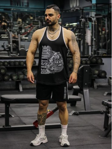 ست ورزشي مردانه مردانه ركابي و شلوارك beast GORILLA