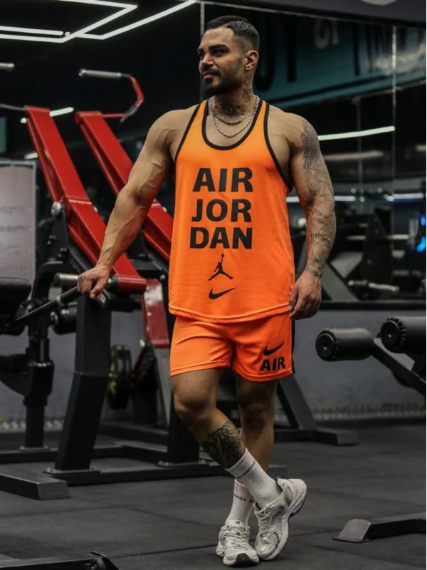 ست ورزشي مردانه مردانه ركابي و شلوارك air JORDAN