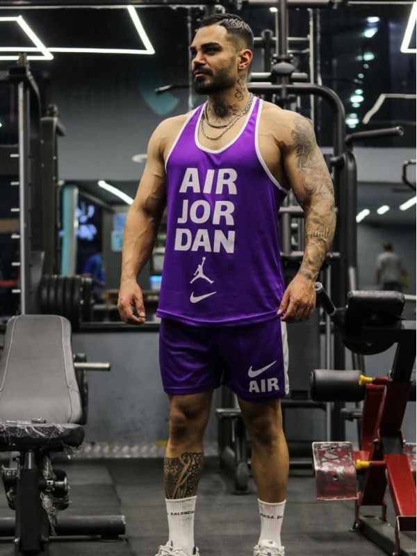ست ورزشي مردانه مردانه ركابي و شلوارك air JORDAN