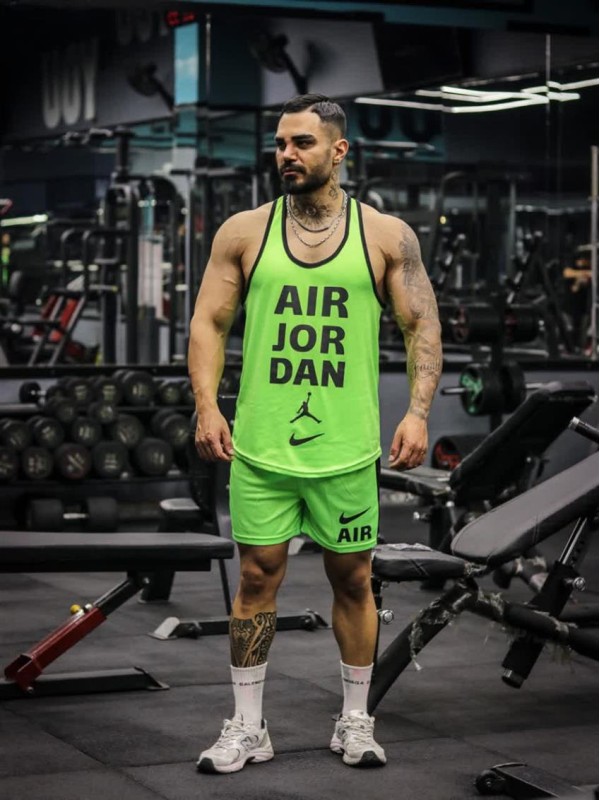 ست ورزشي مردانه مردانه ركابي و شلوارك air JORDAN