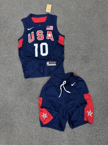 ست ورزشي مردانه مردانه بسكتبالي USA 10 New