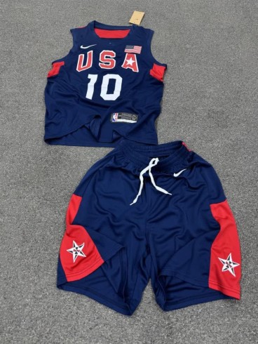ست ورزشي مردانه مردانه بسكتبالي USA 10 New