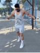 ست ورزشي مردانه مردانه ركابي و شلوارك بند نازك JORDAN