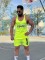 ست ورزشي مردانه مردانه ركابي و شلوارك بند نازك Never Give Up