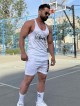 ست ورزشي مردانه مردانه ركابي و شلوارك بند نازك Never Give Up