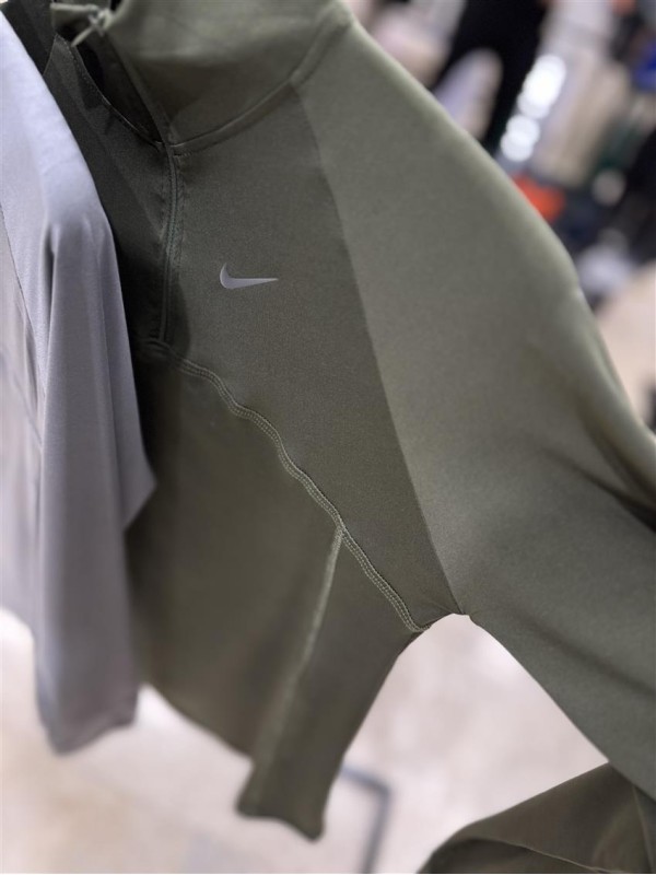 تيشرت زنانه زنانه آستين بلند يقه نيم زيپ NIKE