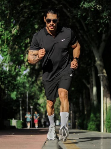 تيشرت مردانه مردانه آستين كوتاه يقه دار 195 NIKE