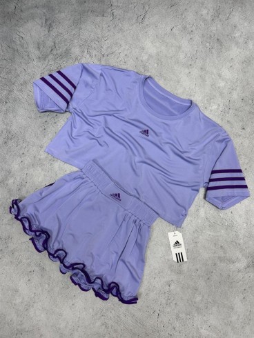 ست ورزشي زنانه زنانه كراپ و دامن ADIDAS