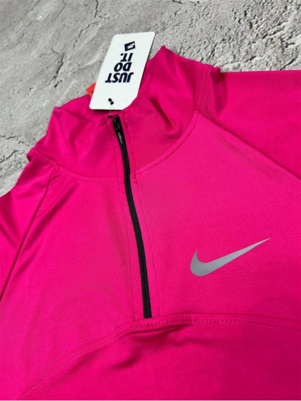 تيشرت زنانه زنانه آستين بلند نيم زيپ NIKE