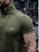 تيشرت مردانه مردانه آستين كوتاه نيم زيپ چاپ برجسته NIKE