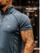 تيشرت مردانه مردانه آستين كوتاه نيم زيپ چاپ برجسته NIKE