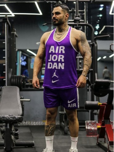 ست ورزشي مردانه مردانه ركابي و شلوارك air JORDAN