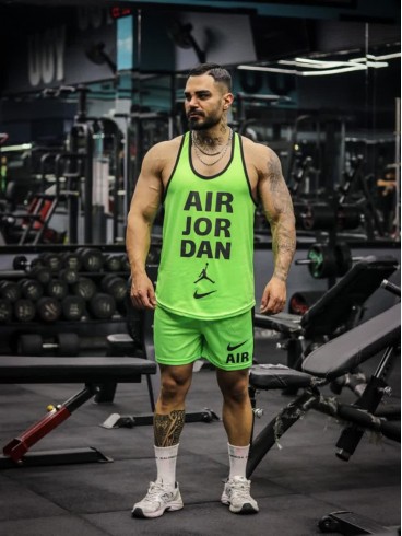 ست ورزشي مردانه مردانه ركابي و شلوارك air JORDAN