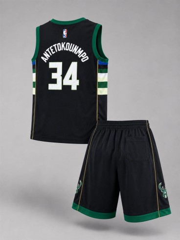ست ورزشي مردانه مردانه بسكتبالي Black Milwaukee