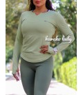 تیشرت استین بلند زنانه فینگردار 044 Nike