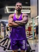 ست ورزشي مردانه مردانه ركابي و شلوارك بند نازك Never Give Up