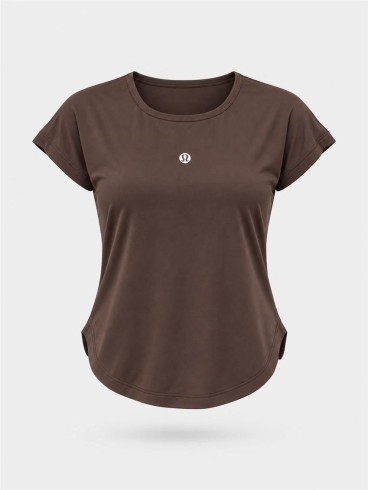 تيشرت زنانه زنانه استين كوتاه هلالي Lululemon