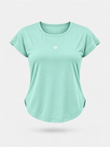 تيشرت زنانه زنانه استين كوتاه هلالي Lululemon