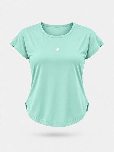 تيشرت زنانه زنانه استين كوتاه هلالي Lululemon