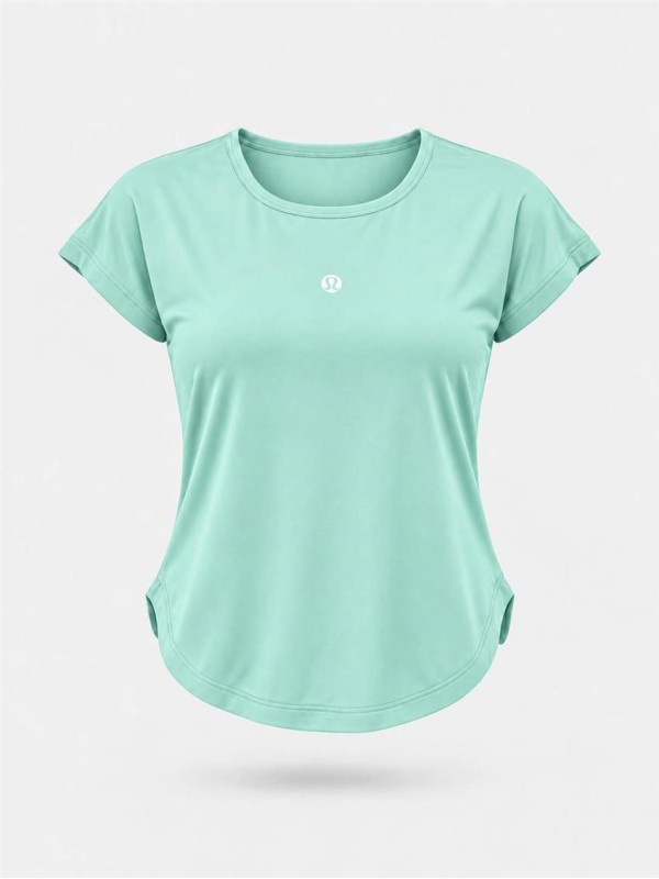 تيشرت زنانه زنانه استين كوتاه هلالي Lululemon