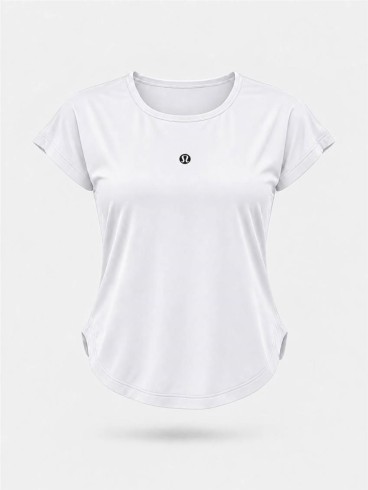 تيشرت زنانه زنانه استين كوتاه هلالي Lululemon
