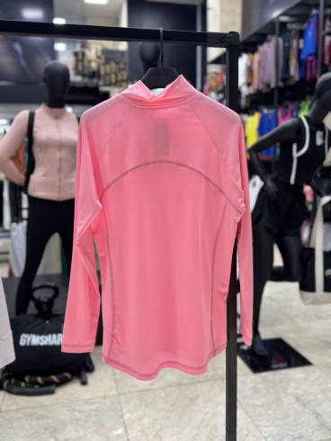 تيشرت زنانه زنانه آستين بلند يقه نيم زيپ NIKE