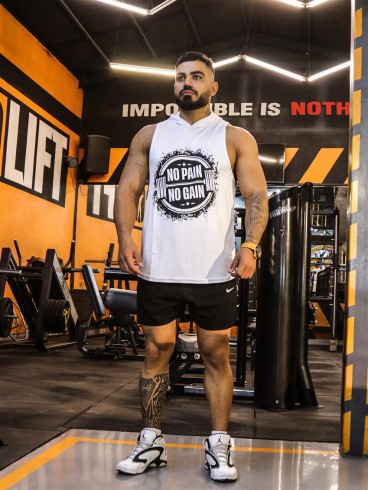 كاور كلاهدار مردانه مردانه حلقه اي no pain no gain