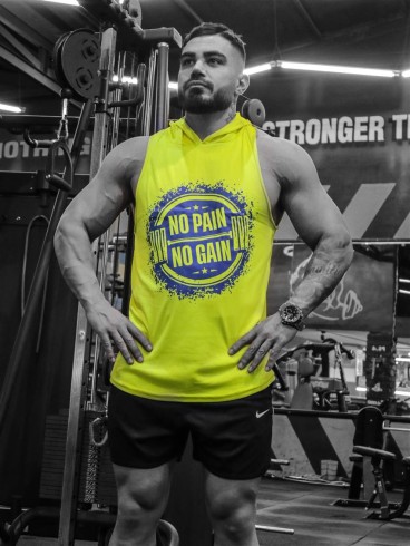 كاور كلاهدار مردانه مردانه حلقه اي no pain no gain