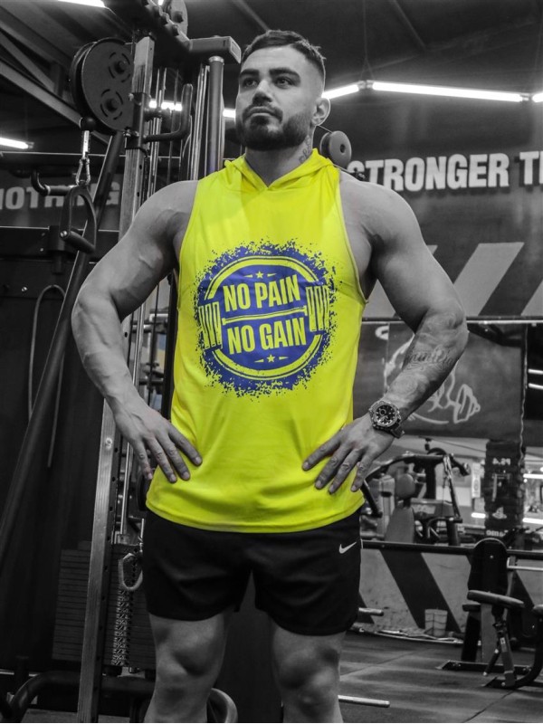 كاور كلاهدار مردانه مردانه حلقه اي no pain no gain