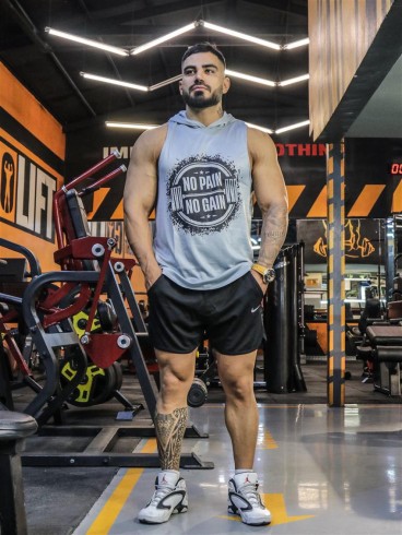 كاور كلاهدار مردانه مردانه حلقه اي no pain no gain