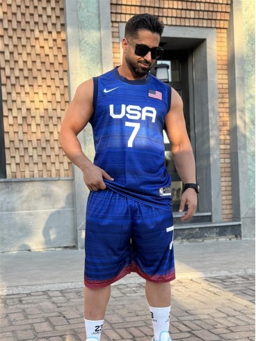 ست ورزشي مردانه مردانه بسكتبالي USA 7
