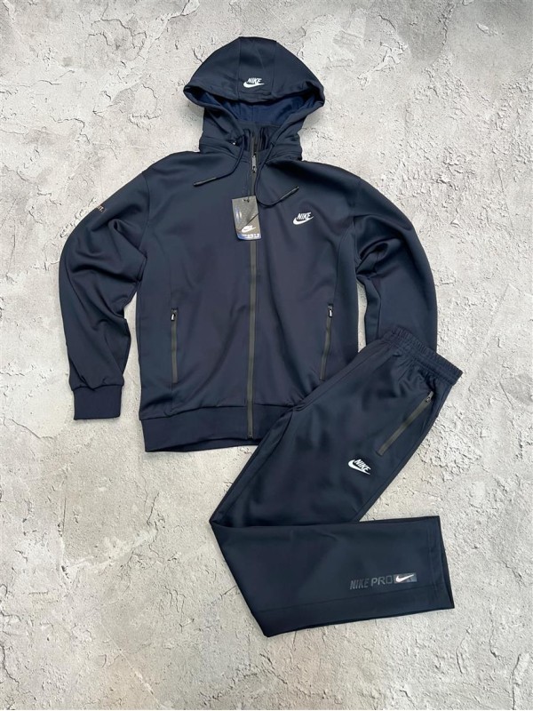 ست ورزشي مردانه مردانه گرمكن و اسلش نوشته اي NIKE