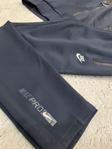 ست ورزشي مردانه مردانه گرمكن و اسلش نوشته اي NIKE