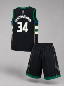ست ورزشي مردانه مردانه بسكتبالي Black Milwaukee